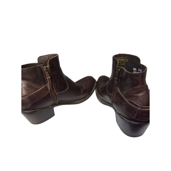 J.B. Dillon Brown Leather Ankle Boots Size 9B - Picture 8 of 8